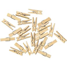 Uniti Wooden Pegs Natural 24 Pack